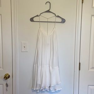 white flowy mini sundress